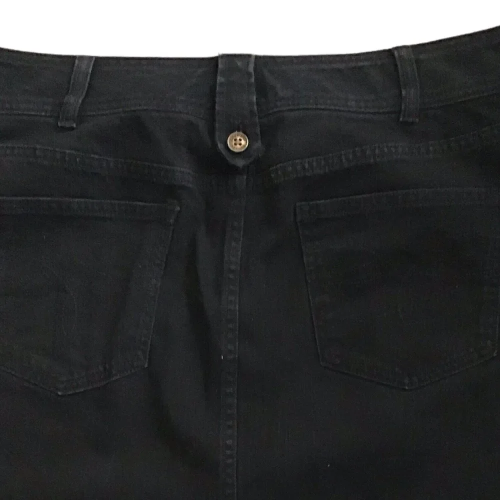 American Living Black Button Front Pencil Skirt Size 8 - Picture 5 of 5